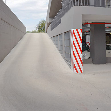 rampa di uscita dai garage