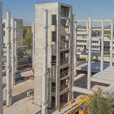 cantiere montaggio prefabbricato