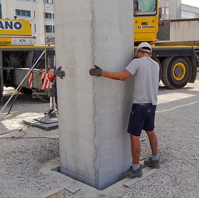 centratura pilastro